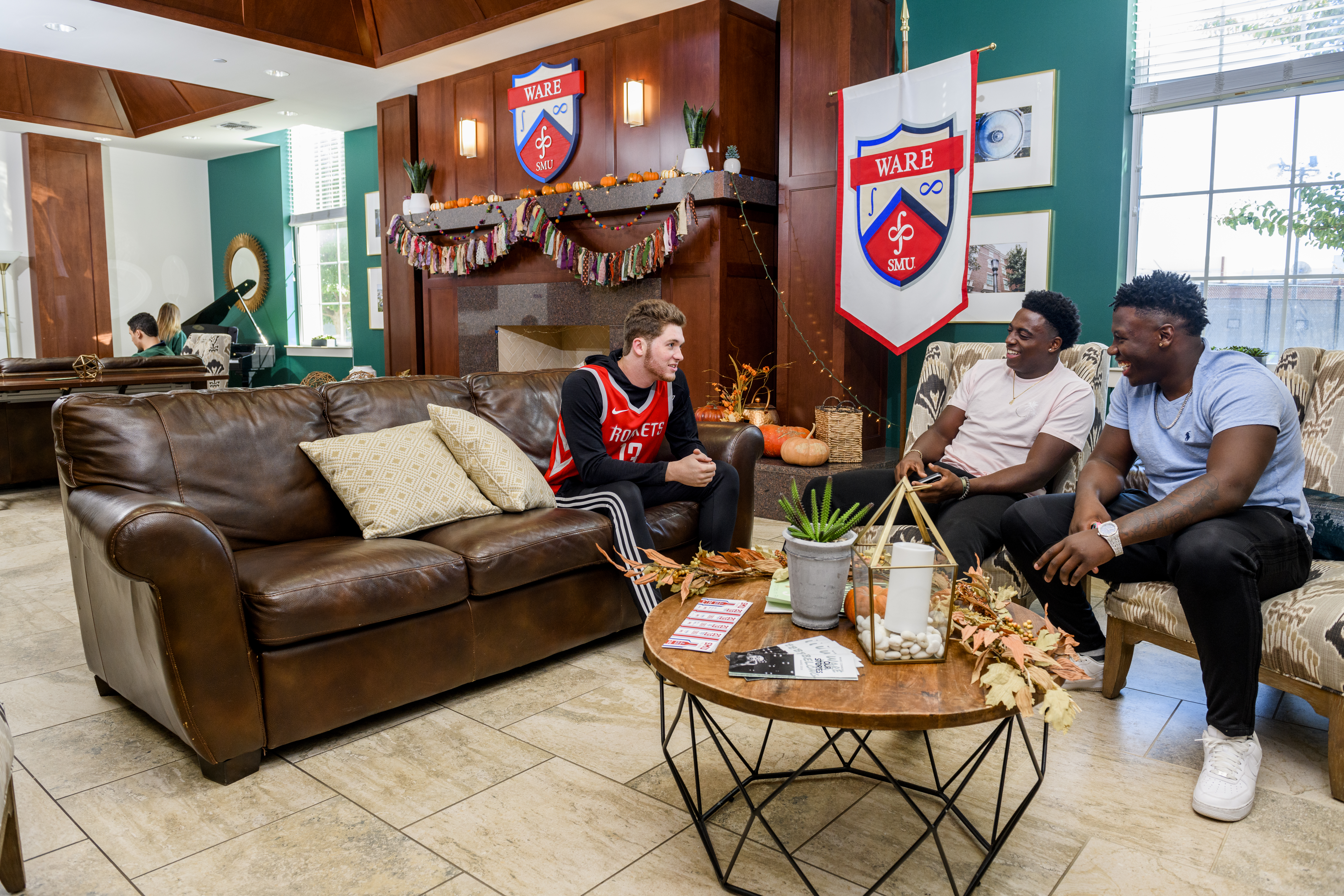 Students in Ware Commons lobby