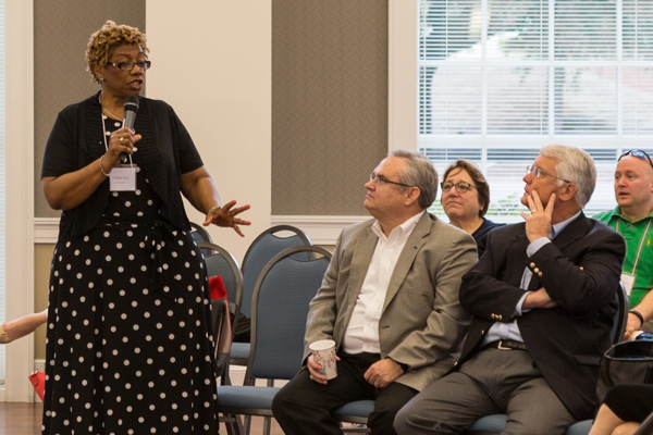 Instructor leading a session