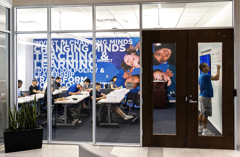 interior of a classroom